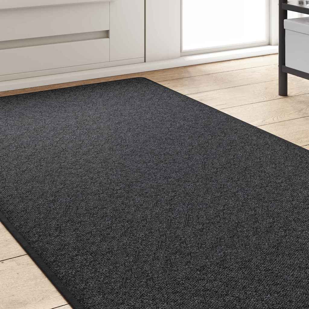 Teppichläufer Dunkelgrau 80 x 500 cm 100% Polypropylen