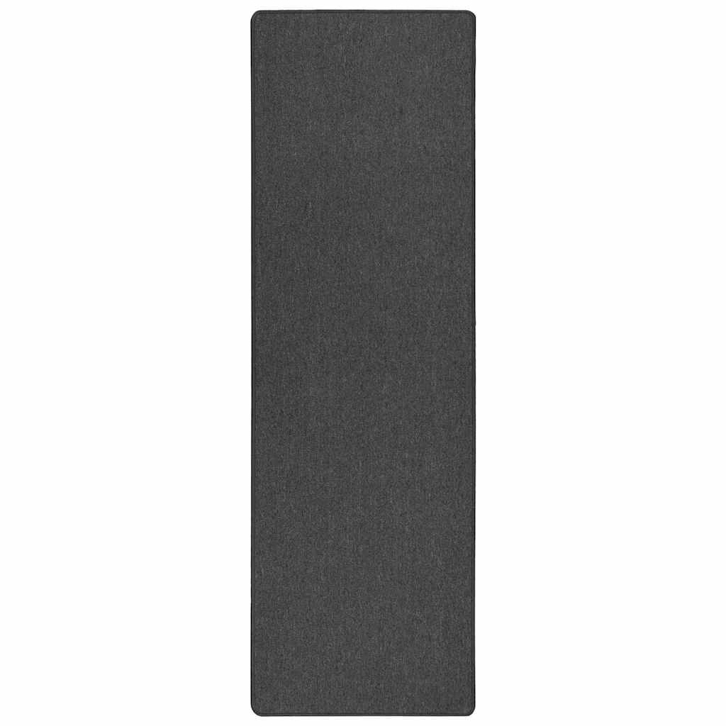 Teppichläufer Dunkelgrau 80 x 500 cm 100% Polypropylen