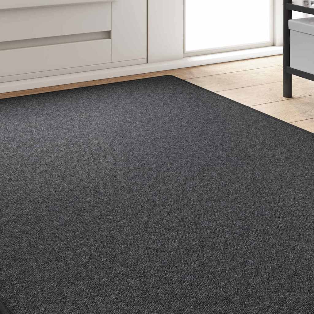 Teppichläufer Dunkelgrau 100 x 250 cm 100% Polypropylen