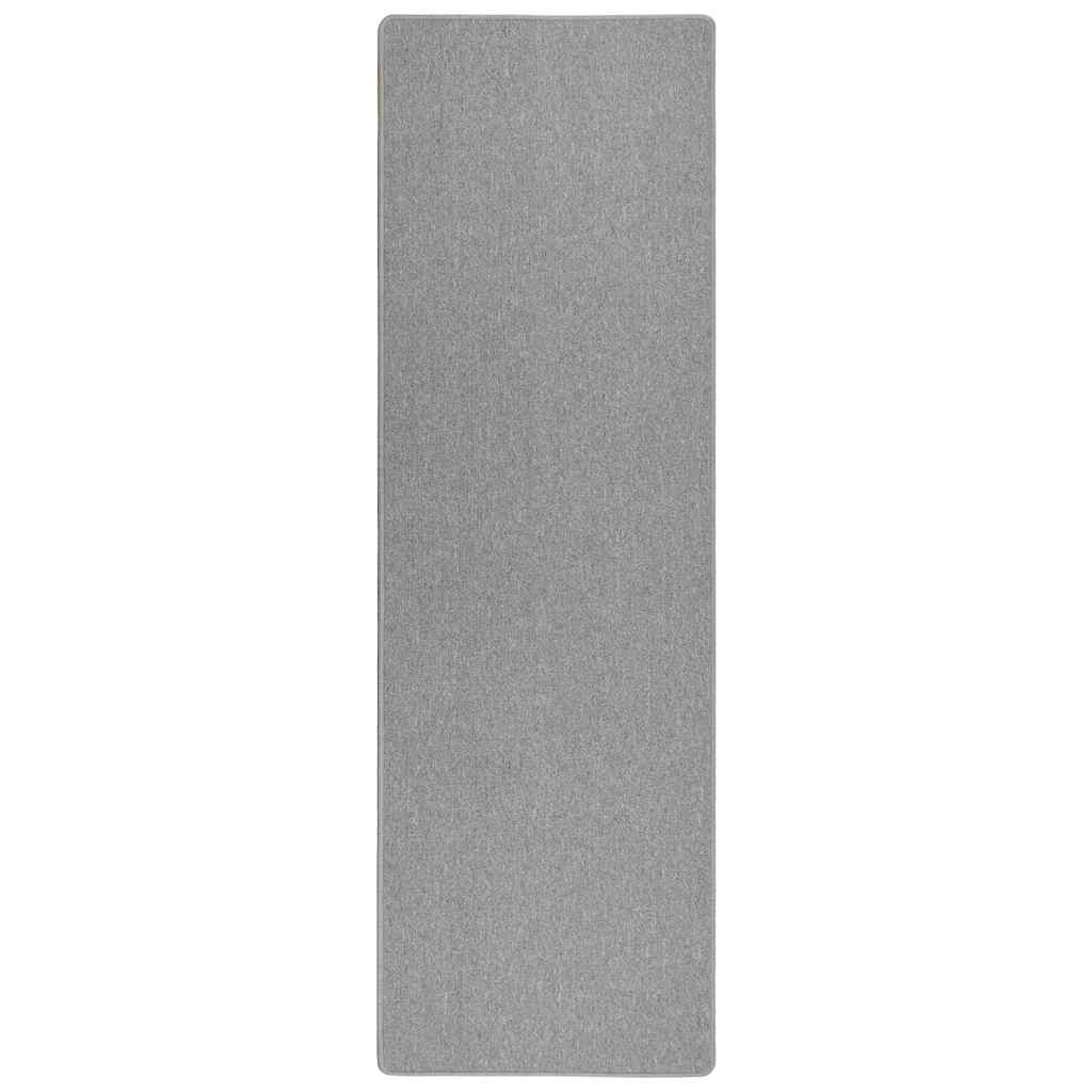 Teppichläufer Hellgrau 100 x 250 cm 100% Polypropylen
