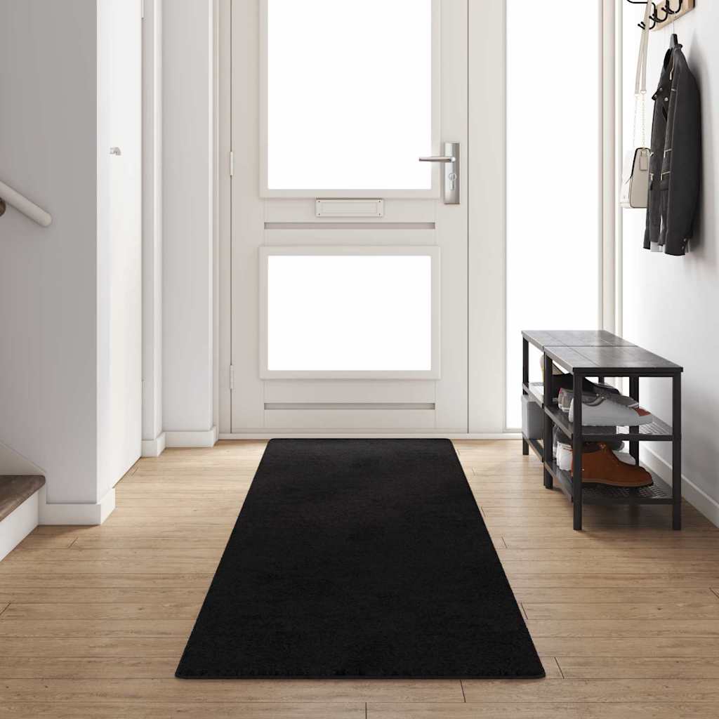 Teppichläufer Schwarz 80 x 400 cm 100% Polypropylen Tuft