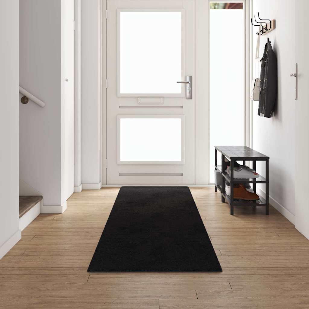 Teppichläufer Schwarz 80 x 500 cm 100% Polypropylen Tuft