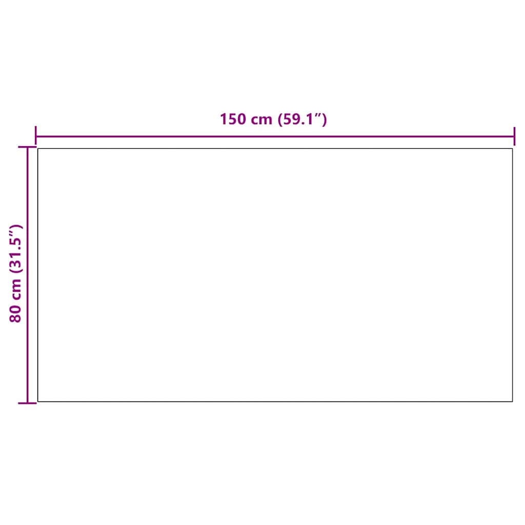 Teppichläufer Grau 80 x 150 cm Stoff