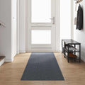 Teppichläufer Grau 80 x 400 cm Stoff