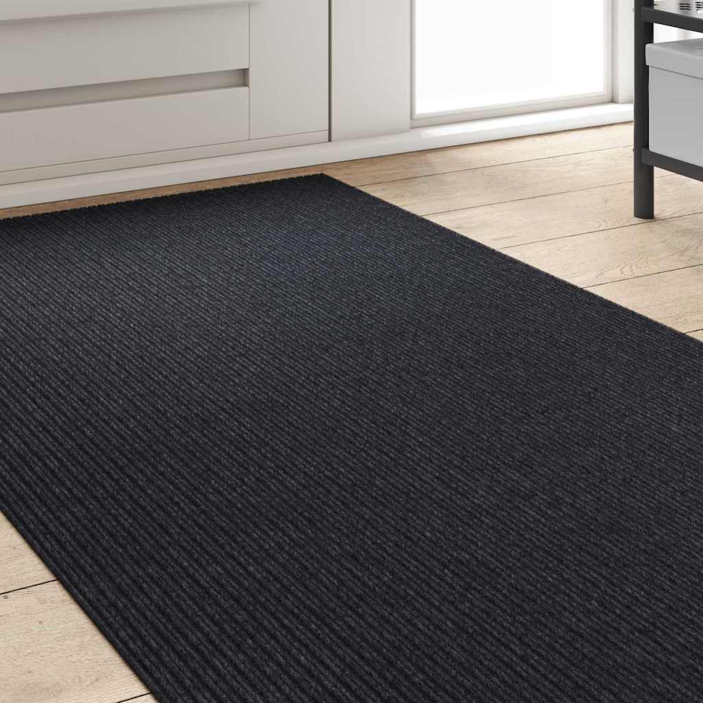 Teppichläufer Anthrazit 80 x 200 cm Stoff