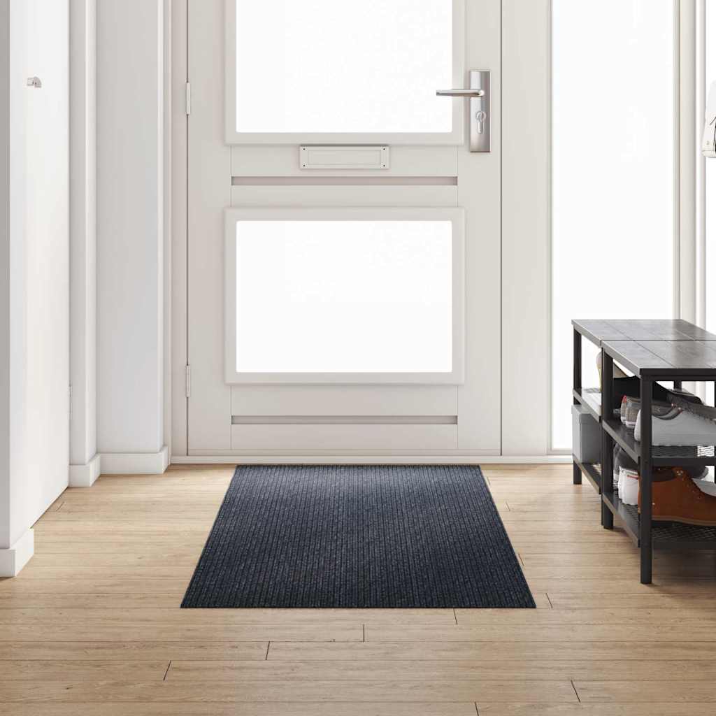 Teppichläufer Anthrazit 80 x 250 cm Stoff