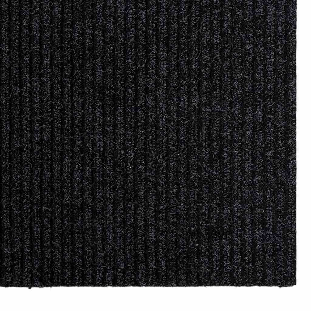 Teppichläufer Anthrazit 80 x 300 cm Stoff