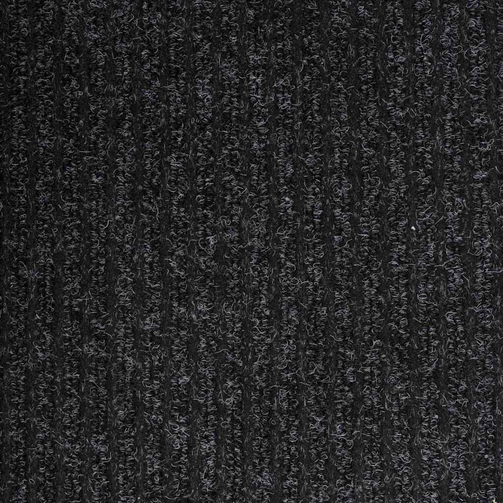 Teppichläufer Anthrazit 80 x 400 cm Stoff