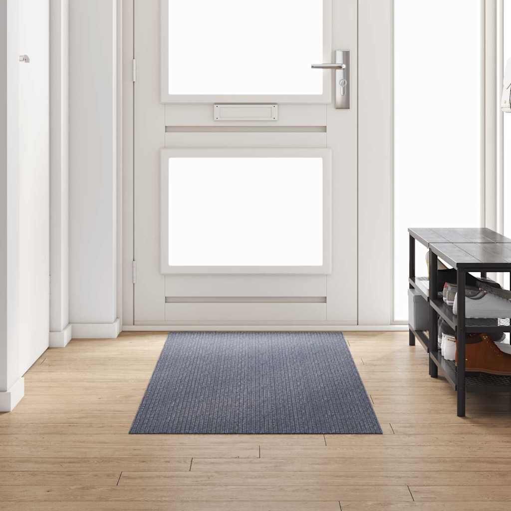 Teppichläufer Hellgrau 80 x 250 cm Stoff