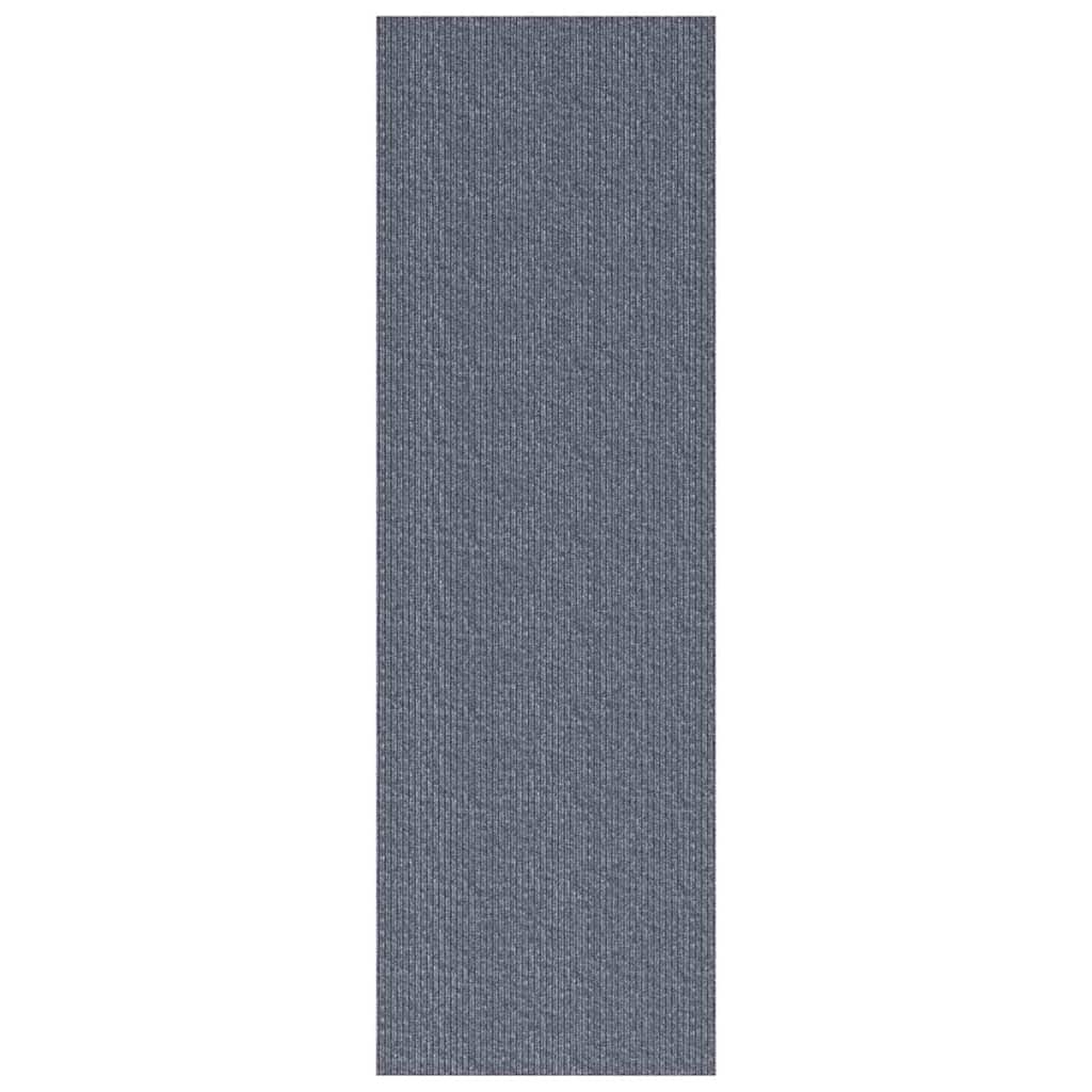 Teppichläufer Hellgrau 80 x 250 cm Stoff