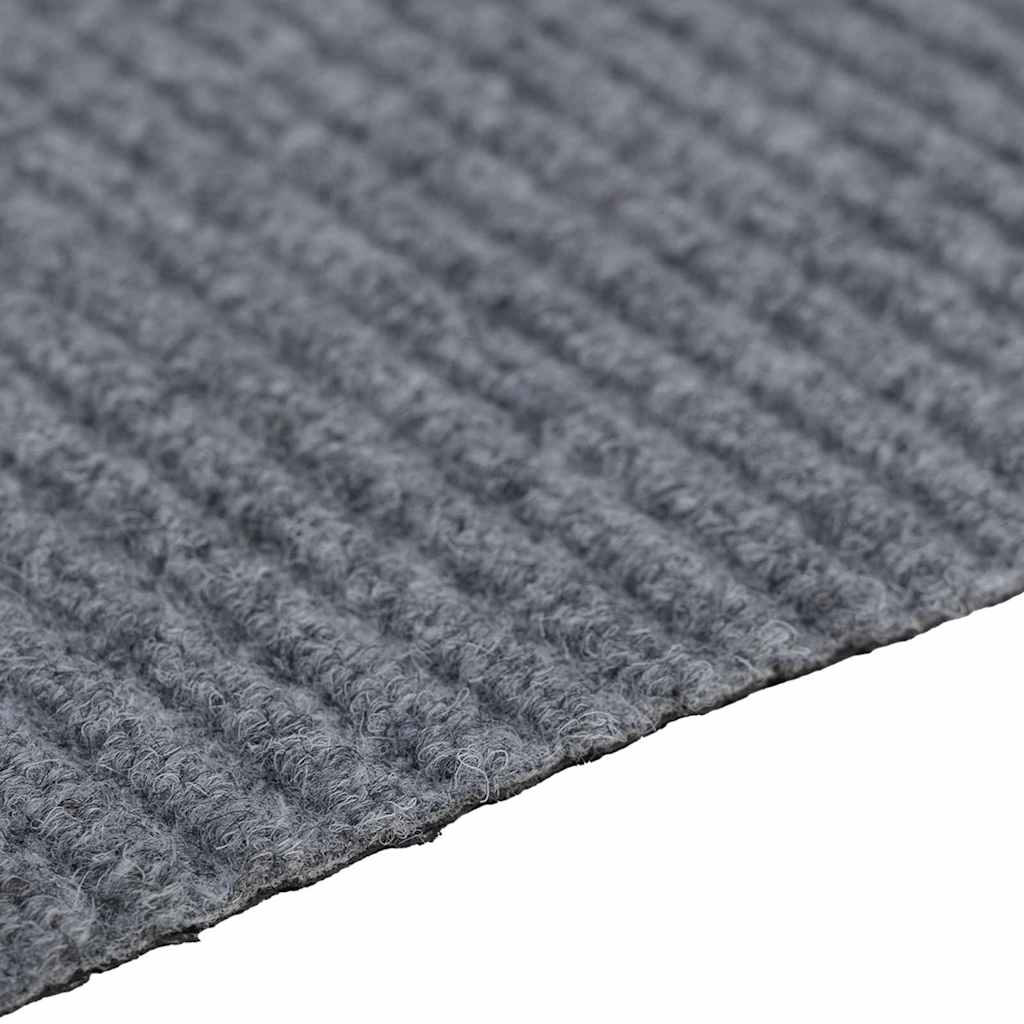 Teppichläufer Hellgrau 100 x 250 cm Stoff