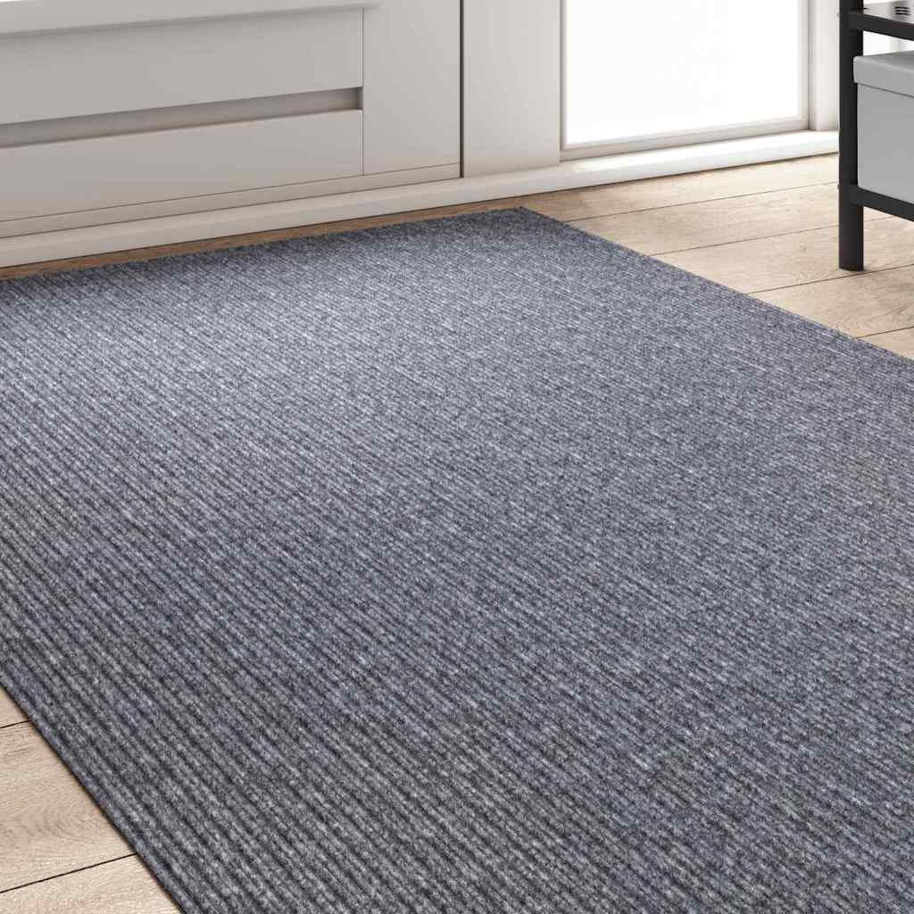 Teppichläufer Hellgrau 100 x 300 cm Stoff
