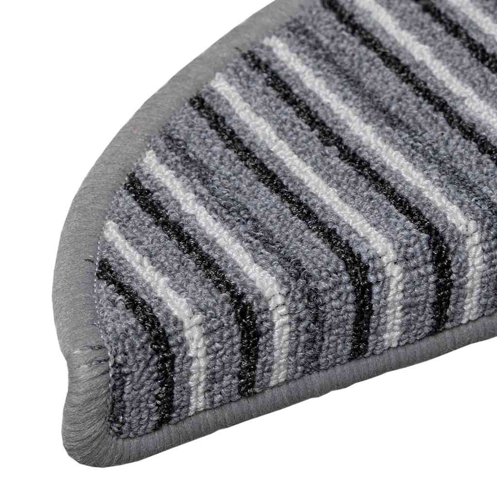 Selbstklebende Treppenschoner 15 pcs Grau 56 x 17 x 3 cm