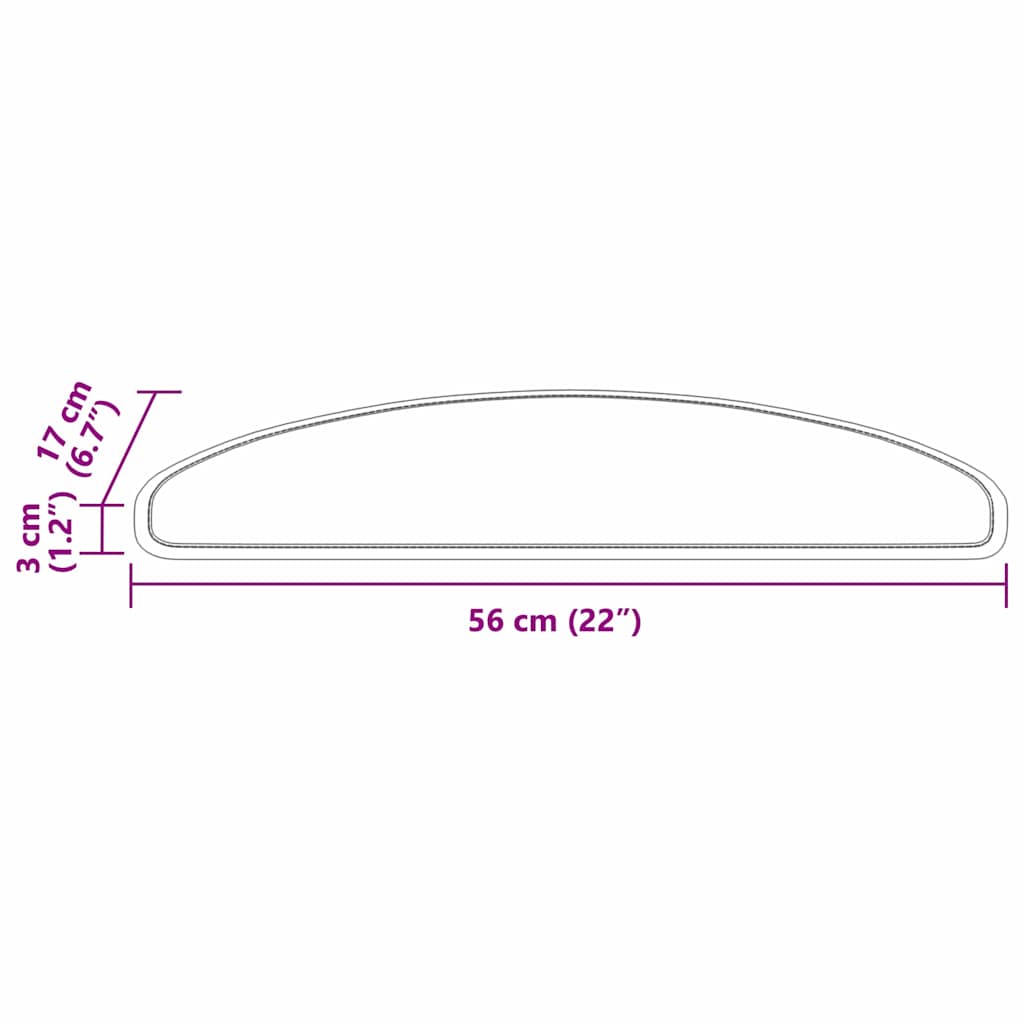Selbstklebende Treppenschoner 15 pcs Grau 56 x 17 x 3 cm