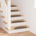Selbstklebende Treppenschoner 15 pcs Braun 56 x 17 x 3 cm