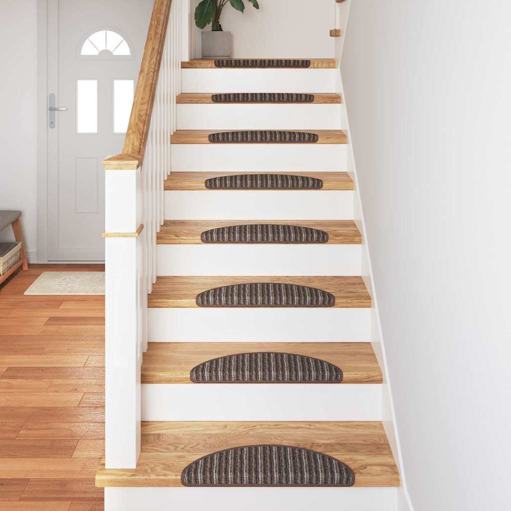 Selbstklebende Treppenschoner 15 pcs Braun 56 x 17 x 3 cm