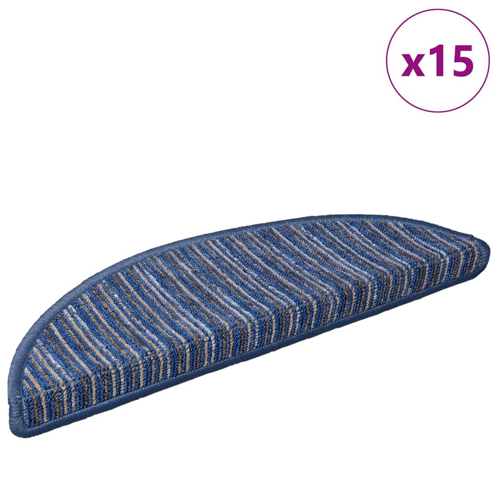 Selbstklebende Treppenschoner 15 pcs Blau 56 x 17 x 3 cm