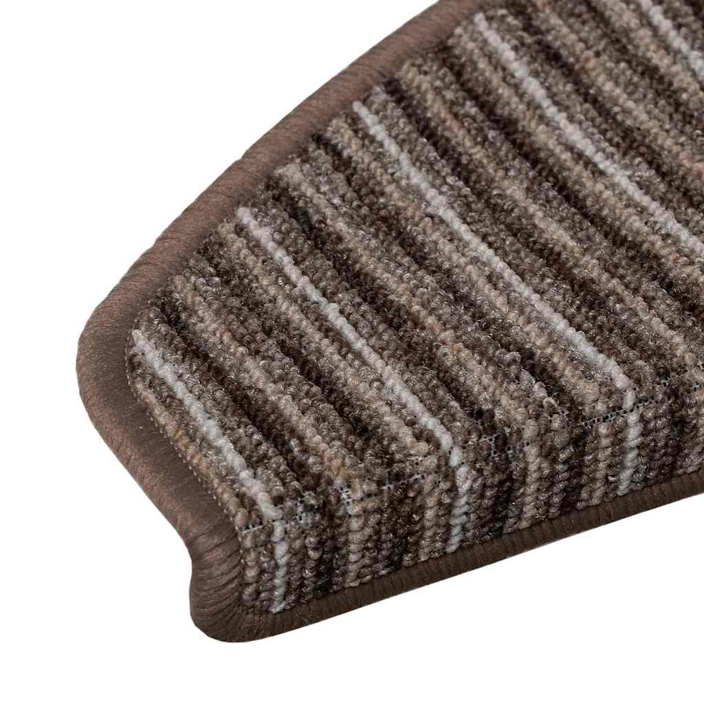 Selbstklebende Treppenschoner 15 pcs Braun 65 x 21 x 4 cm