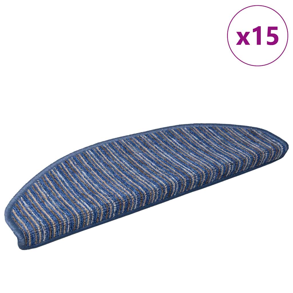 Selbstklebende Treppenschoner 15 pcs Blau 65 x 21 x 4 cm