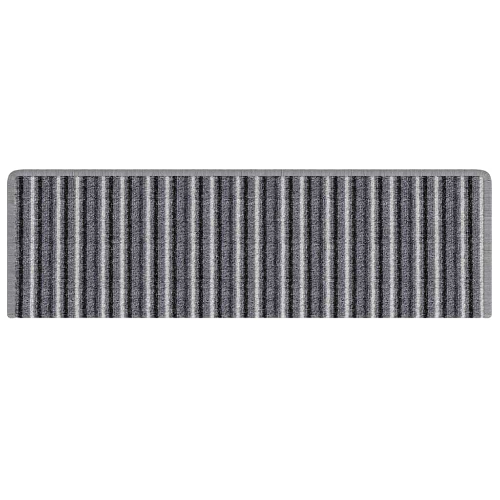 Selbstklebende Treppenschoner 15 pcs Grau 65 x 21 x 4 cm