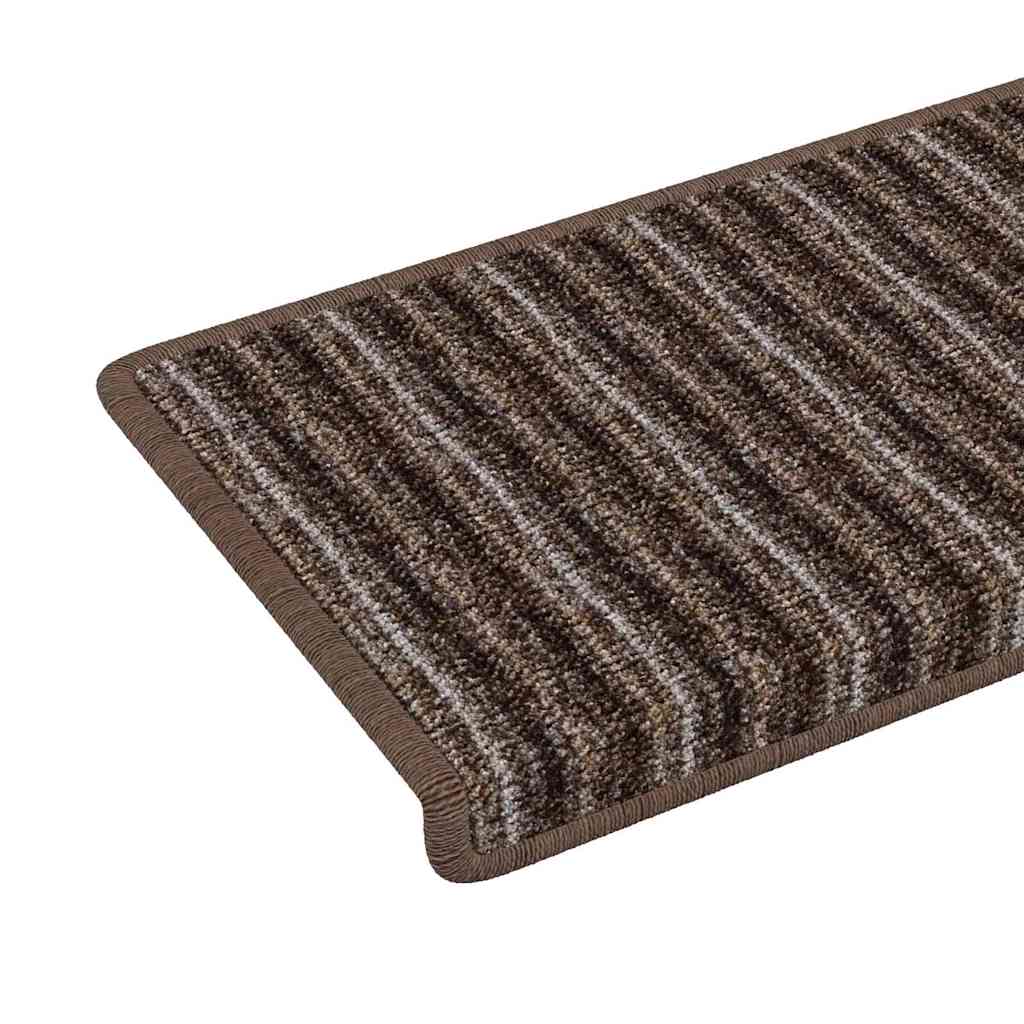 Selbstklebende Treppenschoner 15 pcs Braun 65 x 21 x 4 cm