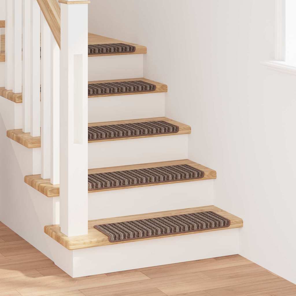 Selbstklebende Treppenschoner 15 pcs Braun 65 x 21 x 4 cm