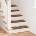 Selbstklebende Treppenschoner 15 pcs Braun 65 x 21 x 4 cm