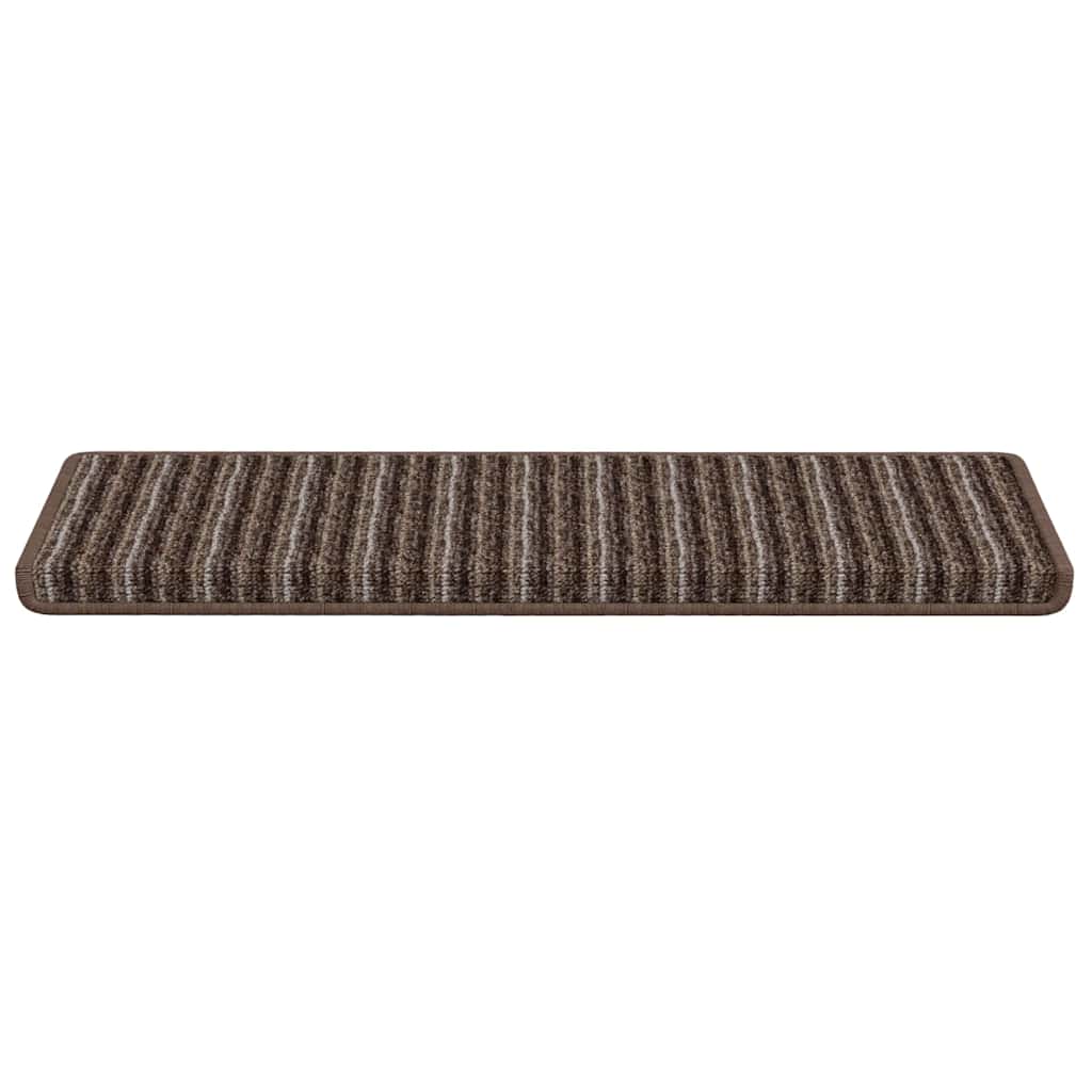 Selbstklebende Treppenschoner 15 pcs Braun 65 x 21 x 4 cm
