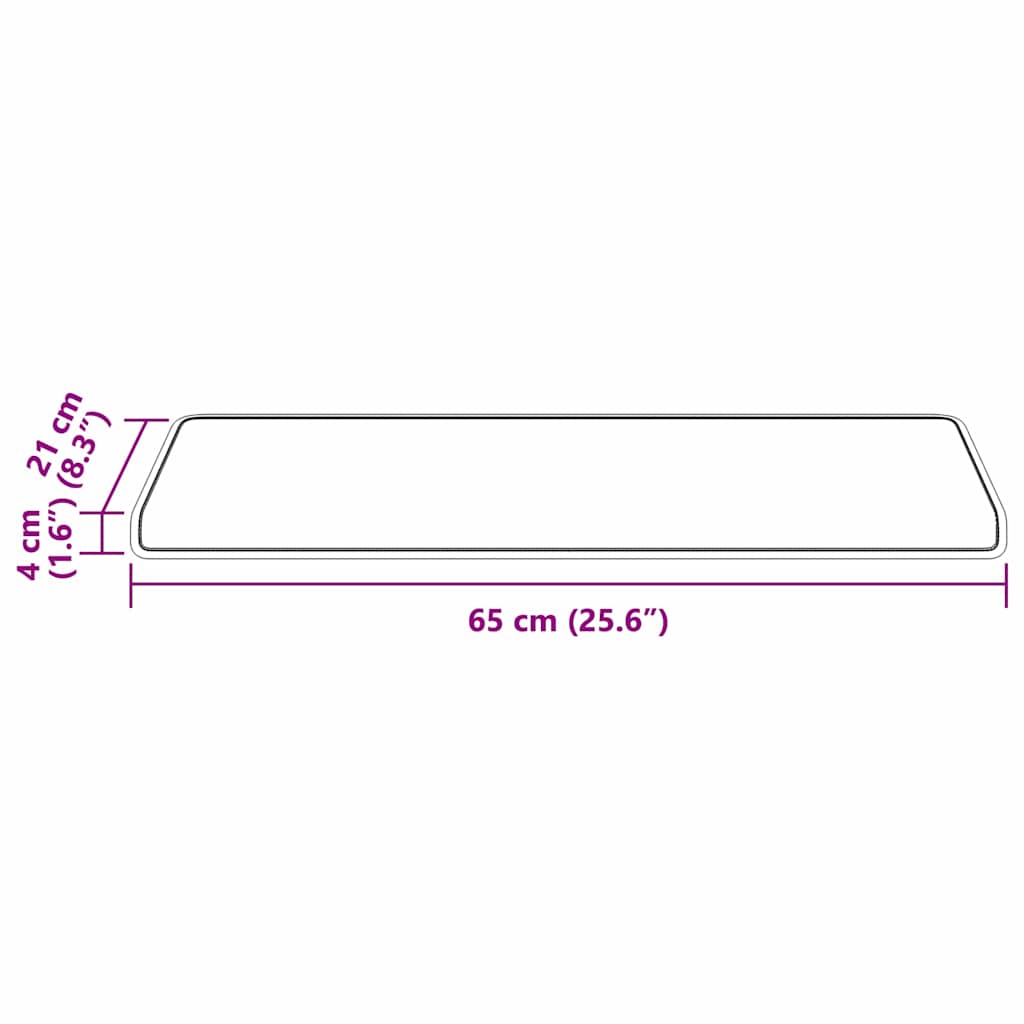 Selbstklebende Treppenschoner 15 pcs Braun 65 x 21 x 4 cm