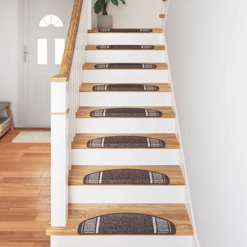 Selbstklebende Treppenschoner 15 pcs Braun 65 x 21 x 4 cm