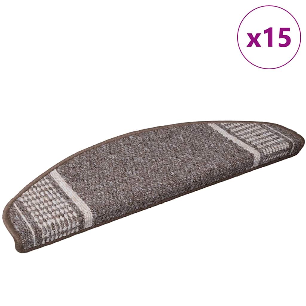 Selbstklebende Treppenschoner 15 pcs Braun 65 x 21 x 4 cm