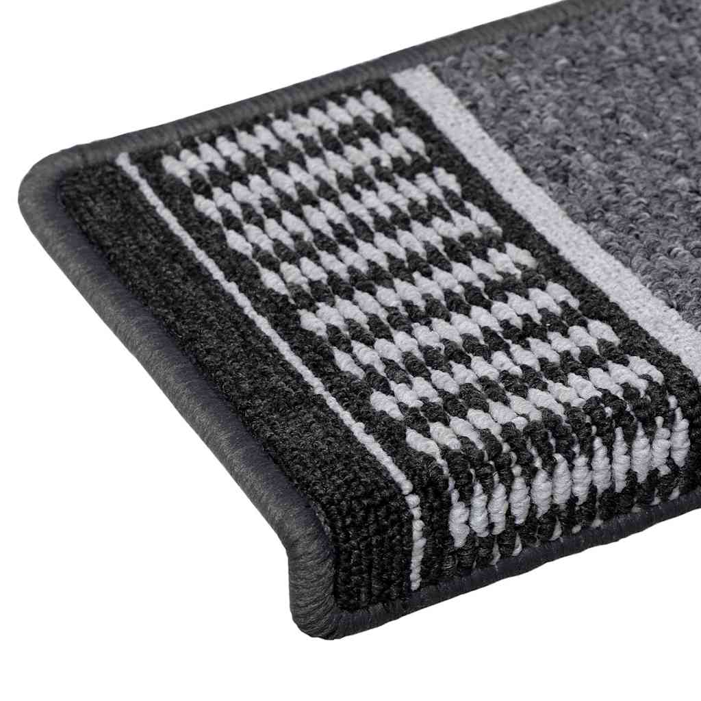 Selbstklebende Treppenschoner 15 pcs Anthrazit 65 x 21 x 4 cm