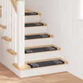 Selbstklebende Treppenschoner 15 pcs Anthrazit 65 x 21 x 4 cm