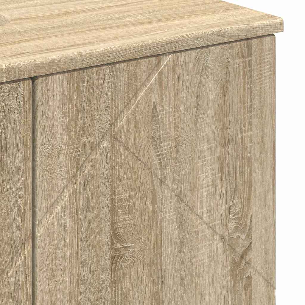 Badezimmermöbel-Set 3 pcs Sonoma-Eiche Holzwerkstoff & Metall