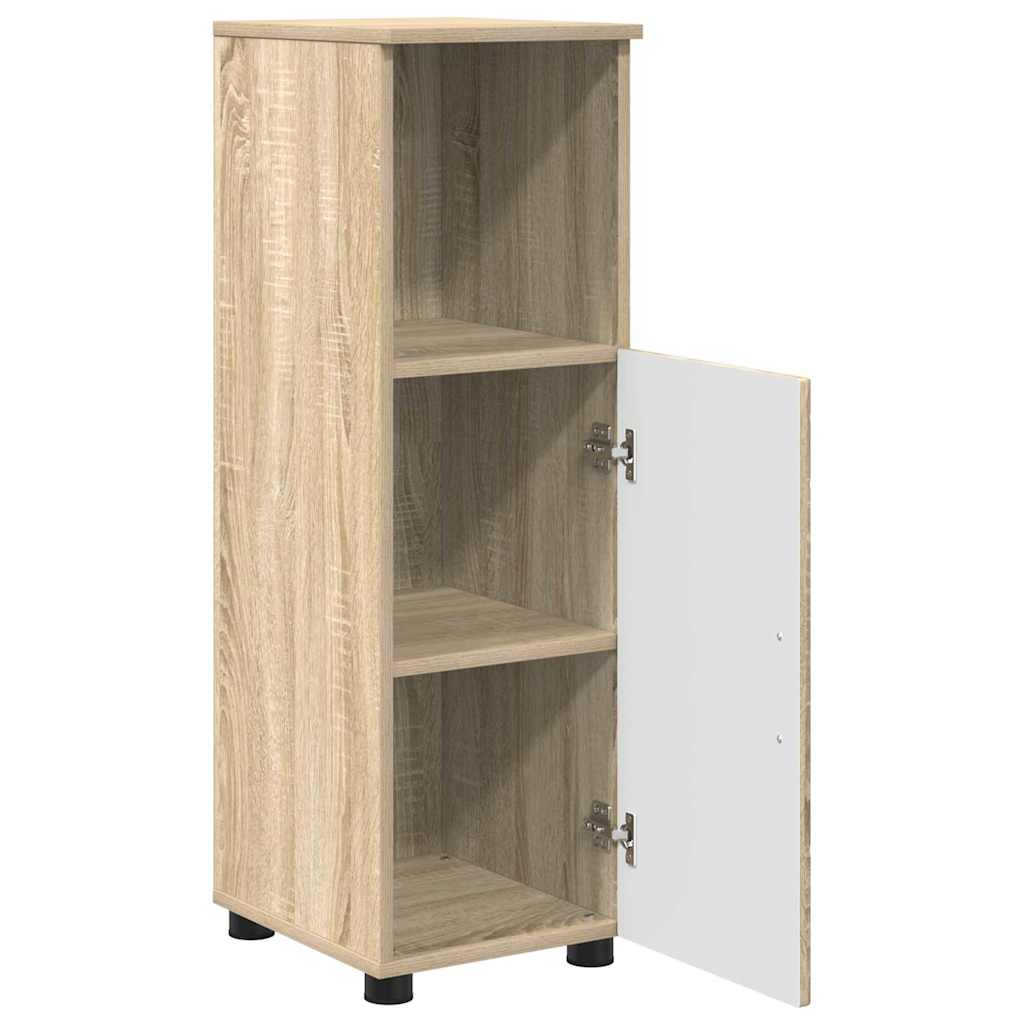 Badezimmermöbel-Set 3 pcs Sonoma-Eiche Holzwerkstoff & Metall