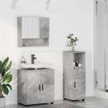 Badezimmermöbel Set Wandmontiert 3 pcs Betongrau Holzwerkstoff