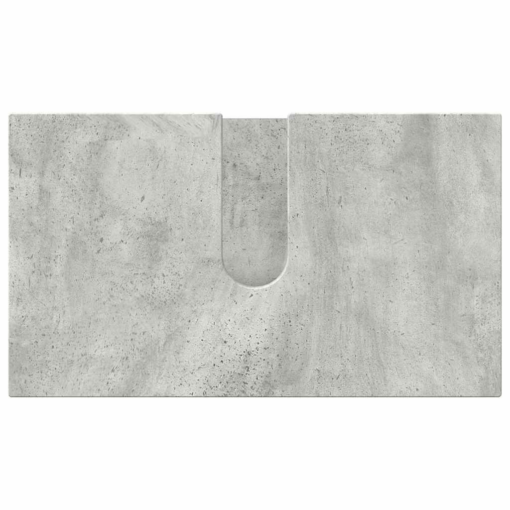 Badezimmermöbel Set Wandmontiert 3 pcs Betongrau Holzwerkstoff