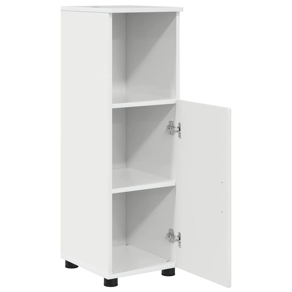 Badezimmermöbel-Set 3 pcs Hochglanz Weiß Holzwerkstoff & Metall