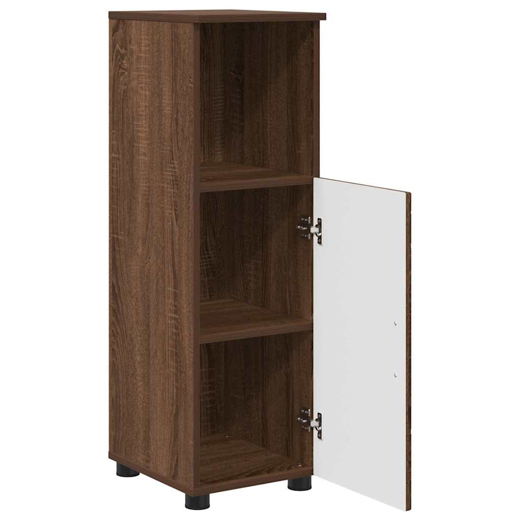 Badezimmermöbel-Set Wandmontiert 3 pcs Braun Eichen-Optik