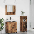 Badezimmermöbel-Set 3 pcs Altholz Holzwerkstoff & Metall