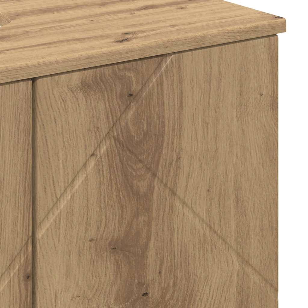 Badezimmermöbel-Set 3 Stk. Artisan-Eiche 61 x 35 x 64 cm