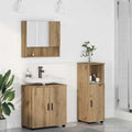 Badezimmermöbel-Set 3 Stk. Artisan-Eiche 61 x 35 x 64 cm