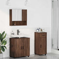 Badezimmermöbel-Set mit Schubladen 3 pcs Braun Eichen-Optik