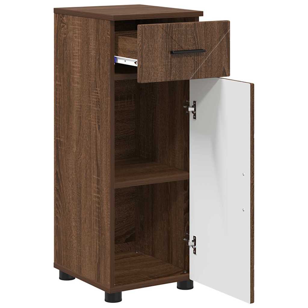 Badezimmermöbel-Set mit Schubladen 3 pcs Braun Eichen-Optik