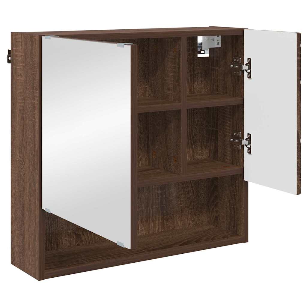 Badezimmermöbel-Set mit Schubladen 3 pcs Braun Eichen-Optik