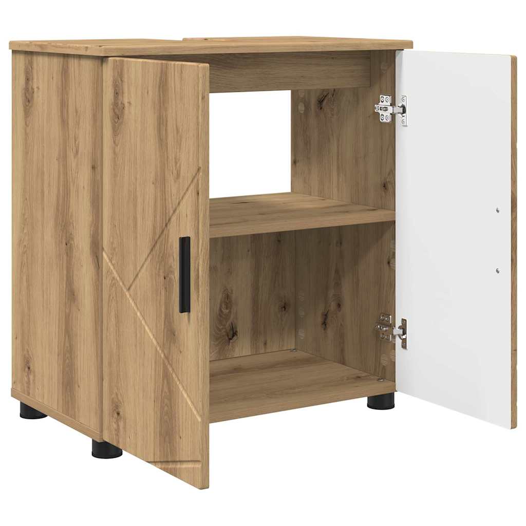Badezimmermöbel-Set 3 Stk. Artisan-Eiche 61 x 35 x 64 cm