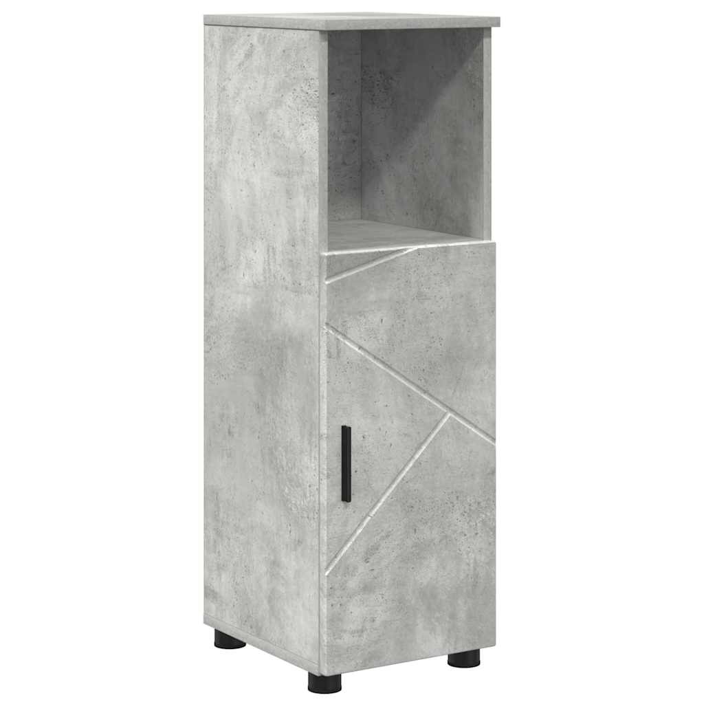 Badezimmermöbel-Set 4 pcs Beton Grau Holzwerkstoff & Metall