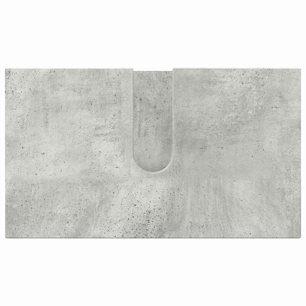 Badezimmermöbel-Set 4 pcs Beton Grau Holzwerkstoff & Metall