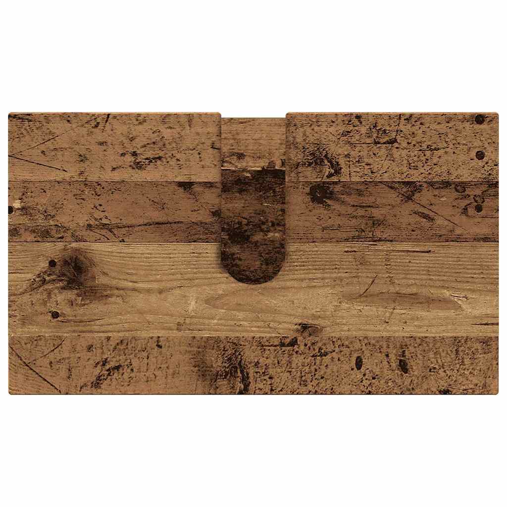 Badezimmermöbel-Set 4 pcs Altholz Holzwerkstoff & Metall