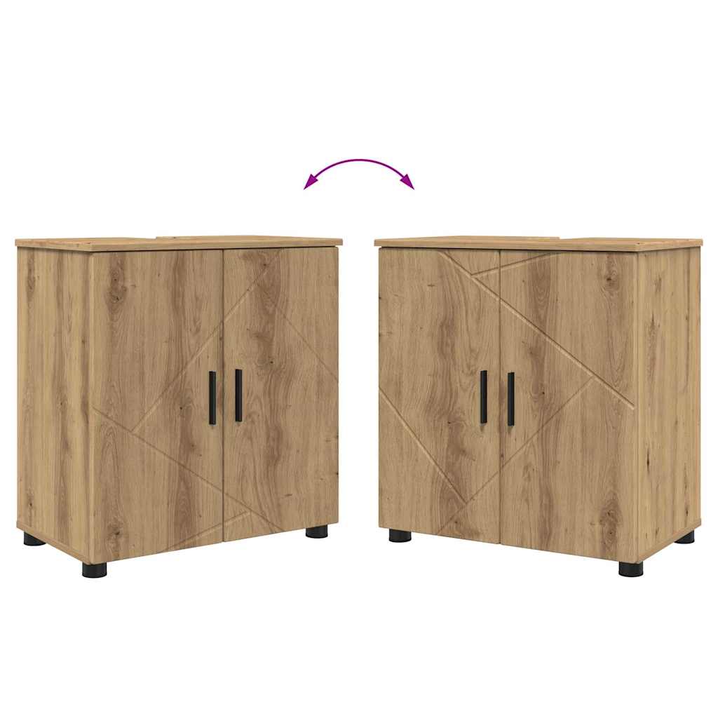 Badezimmermöbel-Set 4 Stk. Artisan-Eiche 61 x 35 x 64 cm